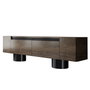 Hanah Home Soporte para TV Nogal y Negro 180cm Ancho, 50cm Alto, 30cm Profundidad